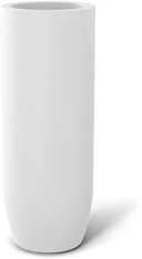 Saint Tropez Bullet Round Planter in Matte Bright White