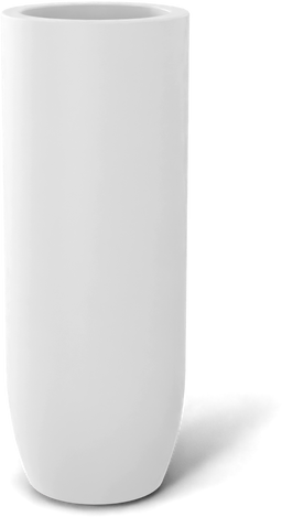 Saint Tropez Bullet Round Planter in Matte Bright White