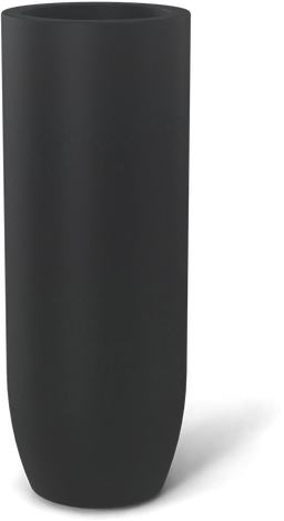 Saint Tropez Bullet Round Planter in Matte Charcoal