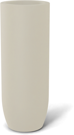 Saint Tropez Bullet Round Planter in Satin Beige