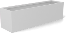 Monaco Rectangle Planter in Matte Bright White