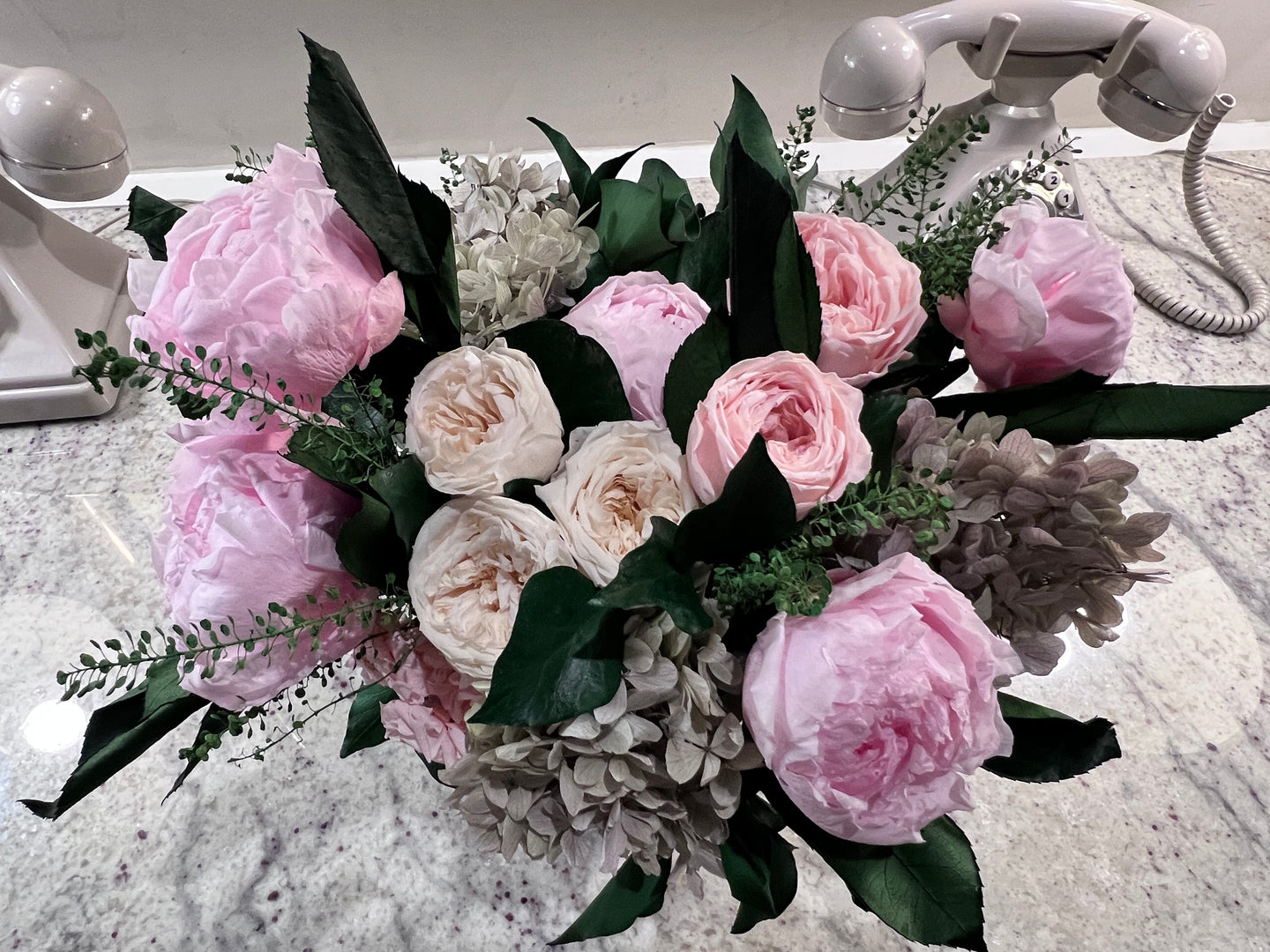 Building and lobby flowers