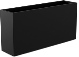 Hollywood Rectangular Planter in Matte Black