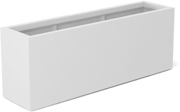 Miami Rectangular Planter in Matte Bright White