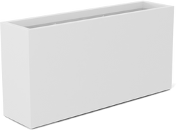 Hollywood Rectangular Planter in Matte Bright White