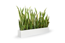 Monaco Rectangle Planter with plants, 44 in long