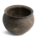 Adele Vase in handmade brown ceramic, seen from above