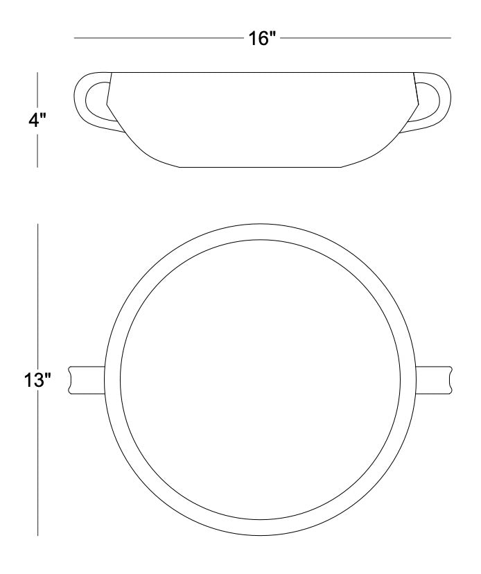 Technical drawing: Alyssa Decorative Bowl