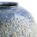 Close-up of the Ashley Vase’s blue ceramic surface