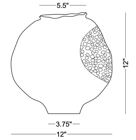 Technical drawing: Ashley Vase