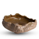 Bastia Bowl in brown ceramic, seen from above