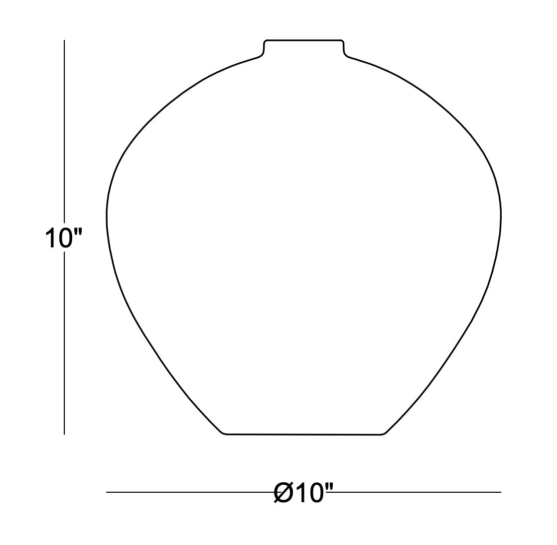 Technical drawing: Carrie Vase