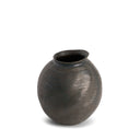 Colin Vase in brown ceramic, seen from above