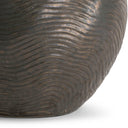 Close-up of the Colin Vase’s brown ceramic surface