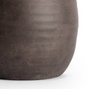 Close-up of the Cynthia Vase’s brown ceramic surface