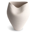 Darien Vase in off-white ceramic, seen from above