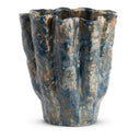 Demitra Vase in blue and brown ceramic
