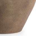 Close-up of the Donna Vase’s brown ceramic surface