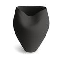 Emelio Vase in black ceramic, seen from above