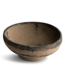 Ernest Bowl in handmade brown ceramic, seen from above