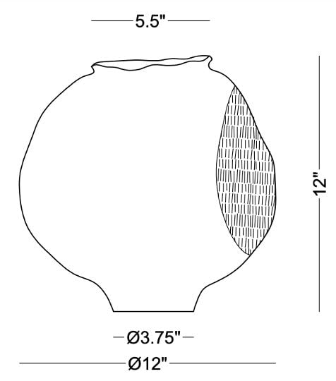 Technical drawing: Evan Large Vase