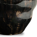 Close-up of the Fabian Large Vase’s black and brown ceramic surface