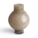 Felino Large Vase in beige glass, seen from above