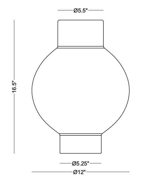 Technical drawing: Felino Large Vase