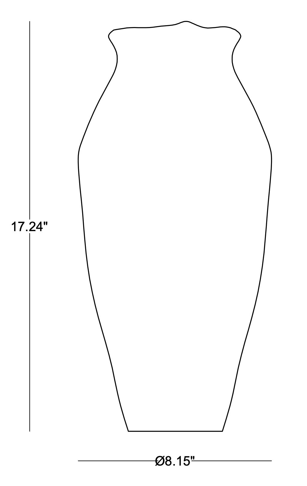 Technical drawing: Freddie Vase