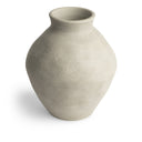Gail Vase in handmade off-white ceramic, seen from above
