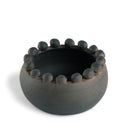 Greyson Bowl in handmade black-brown ceramic, seen from above