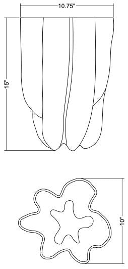 Technical drawing: Harlow Vase
