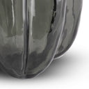 Close-up of the Hudson Small Vase’s smoky gray glass surface
