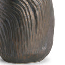 Close-up of the Jonas Vase’s brown ceramic surface
