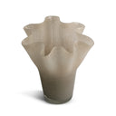 Kaia Vase in beige glass, seen from above