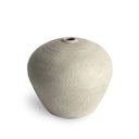 Kaley Vase in handmade off-white ceramic, seen from above