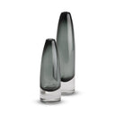 Kieran Vase Set in smoky gray glass