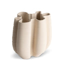 Merida Small Vase in ivory ceramic, seen from above