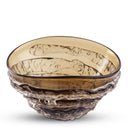 Modena Bowl in amber glass, seen from above