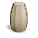 Nadia Vase in taupe glass, seen from above