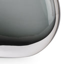 Close-up of the Nellie Vase’s smoky gray glass surface