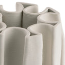 Close-up of the Parma Small Vase’s off-white ceramic surface