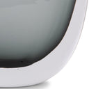 Close-up of the Paul Vase’s smoky gray glass surface