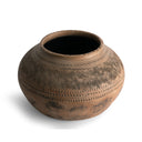Penney Vase in handmade brown ceramic, seen from above