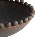 Close-up of the Raleigh Bowl’s black-brown ceramic surface