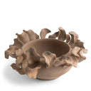 Renata Bowl in brown ceramic, seen from above