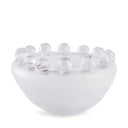 Ruby Bowl in frosted and clear glass