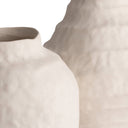 Close-up of the Salta Vase Set’s off-white ceramic surface