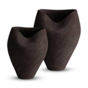 Treviso Small Vase Set in brown ceramic