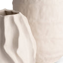 Close-up of the Vienna Vase Set’s off-white ceramic surface